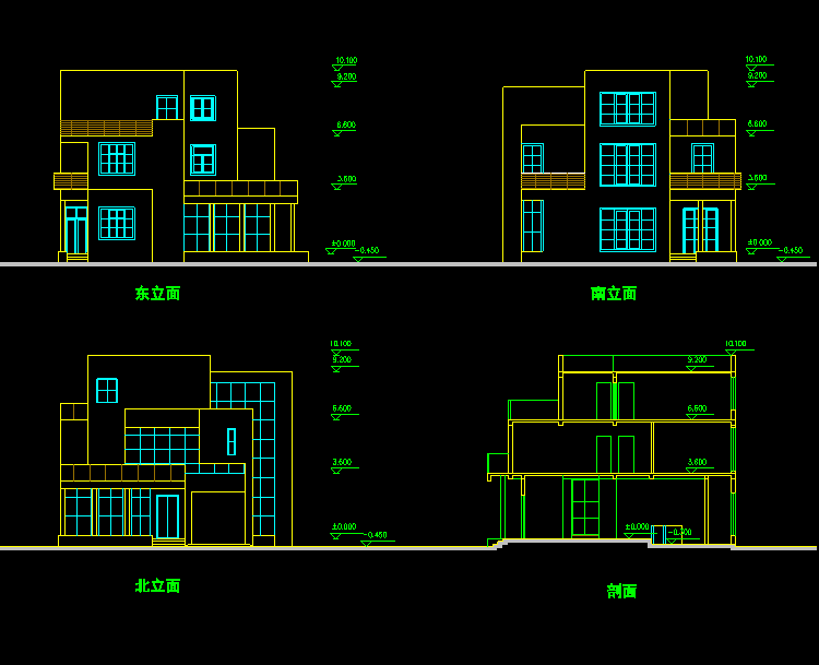 国外别墅规划设计CAD施工图