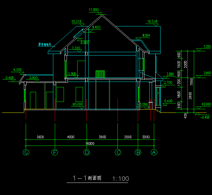 欧式别墅设计全套CAD建筑图2