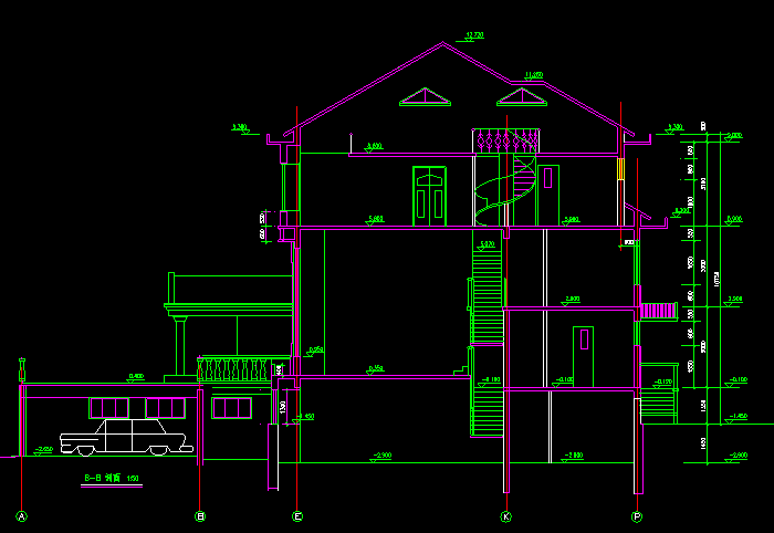 两套不同别墅设计及CAD施工图2