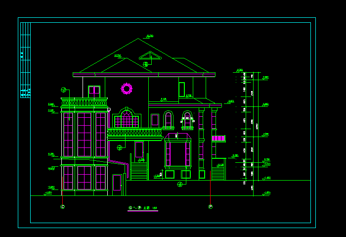 家庭小别墅设计CAD施工图3