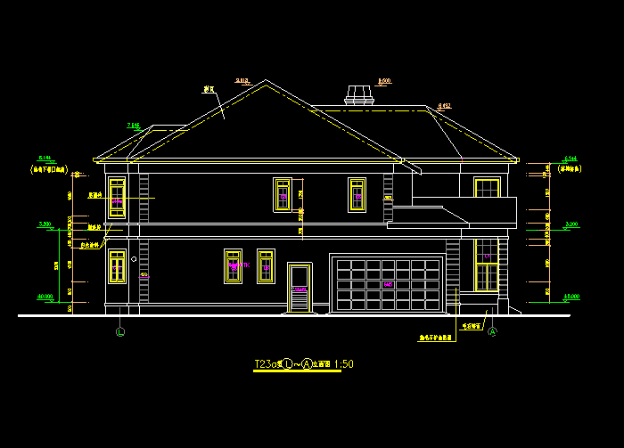 高校行政楼建筑CAD施工图4