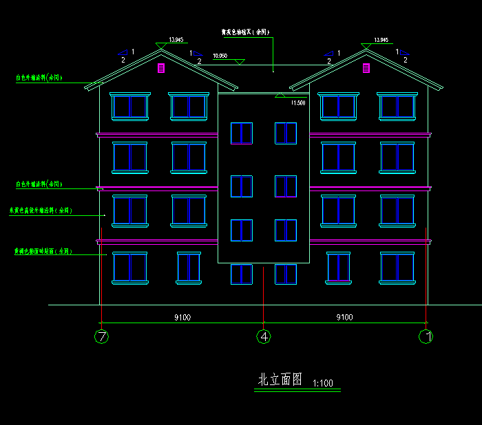 欧式别墅设计全套CAD建筑图4