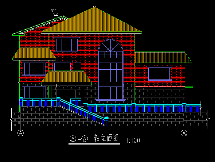 家庭小别墅设计CAD施工图4