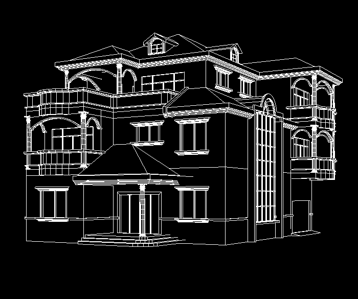 实用新型别墅设计CAD施工方案图4