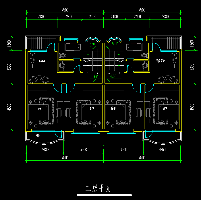 完整豪华欧式别墅设计CAD施工图5