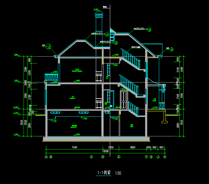 实用新型别墅设计CAD施工方案图5
