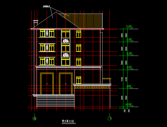 家庭小别墅设计CAD施工图6
