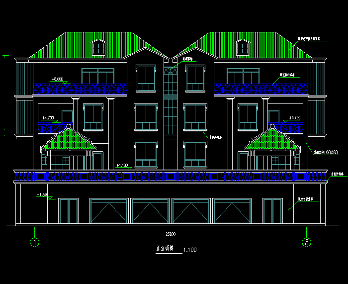 家庭小别墅设计CAD施工图7