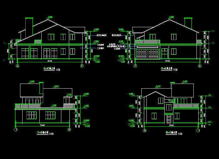 完整豪华欧式别墅设计CAD施工图7