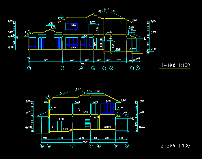 完整豪华欧式别墅设计CAD施工图8