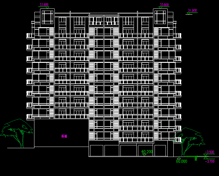 某花园多层住宅设计CAD施工图1