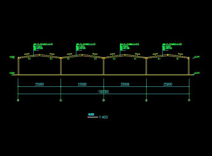 某弧形办公楼框架结构设计CAD施工图2