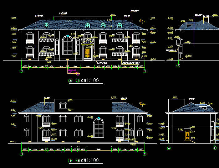 实木北美式别墅设计CAD工程结构施工图2
