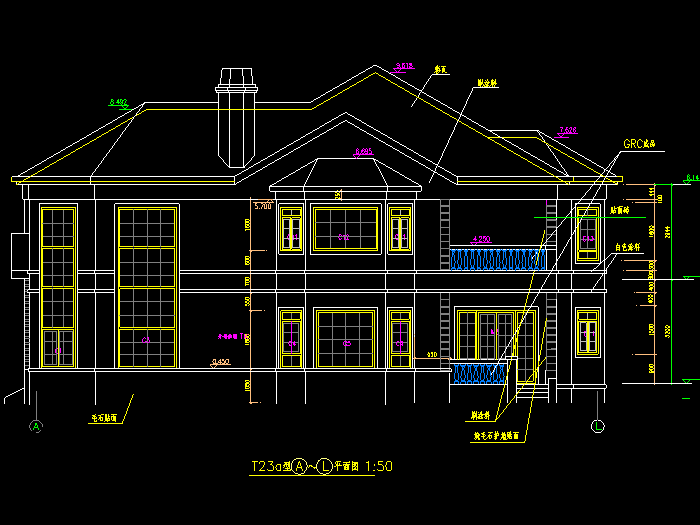 国外别墅规划设计CAD方案施工图6