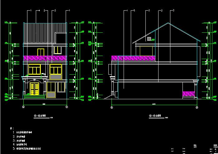 半岛别墅山庄建筑结构设计CAD施工图4