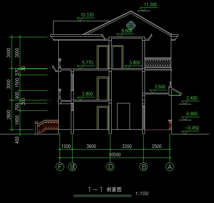 简单实用农村住宅别墅设计CAD施工图4