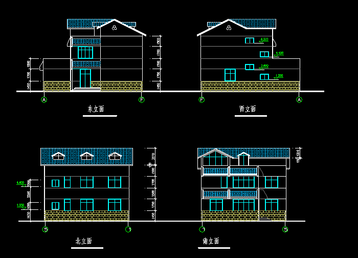 某度假村别墅设计建筑CAD施工图4