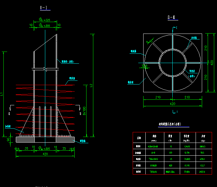 独塔、扇形单索面预应力砼斜拉桥CAD施工图1