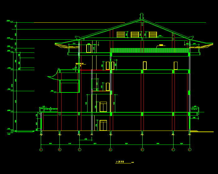 大型仿古建筑设计CAD施工图2