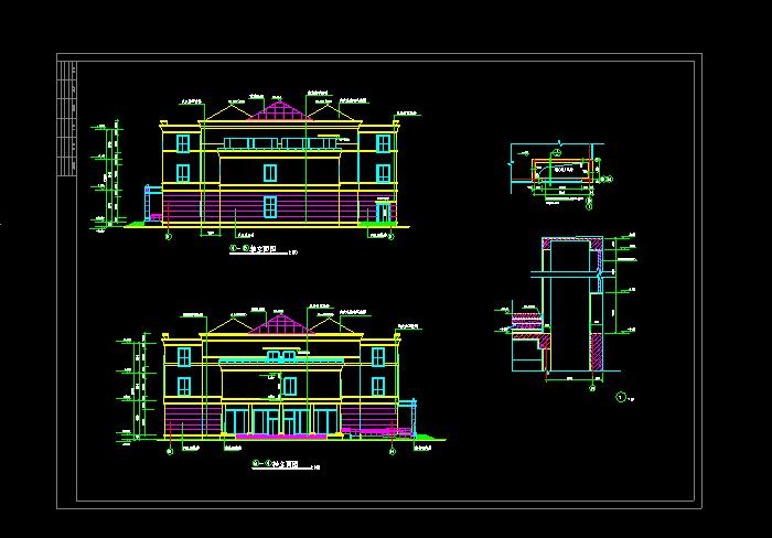 一梯两户户型别墅设计大全CAD施工图6