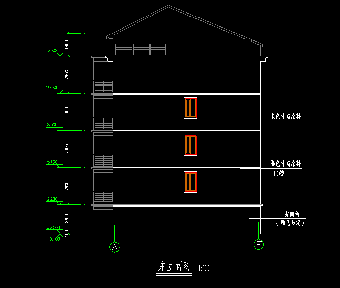 某单身公寓建筑结构设计CAD施工图7
