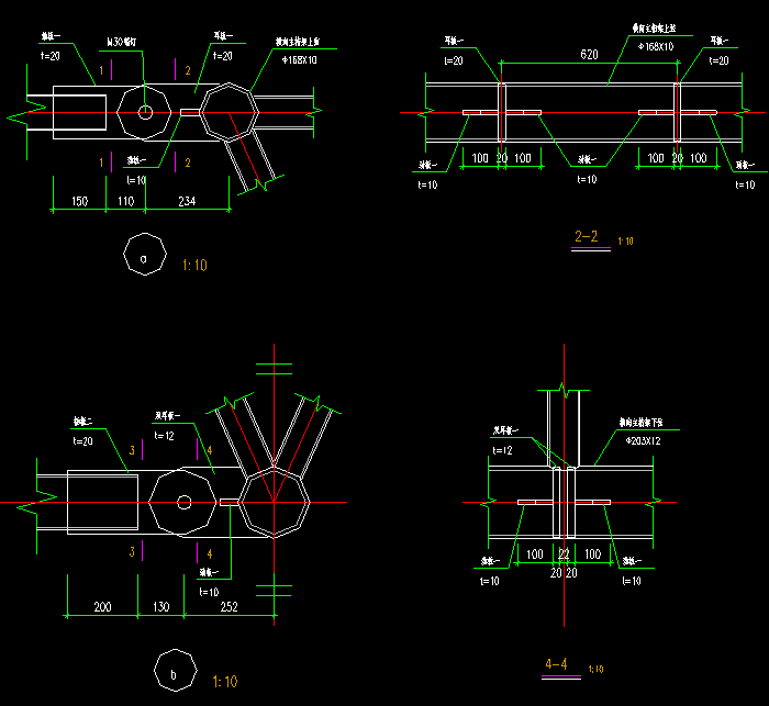 某商业店铺钢筋结构工程CAD施工图8