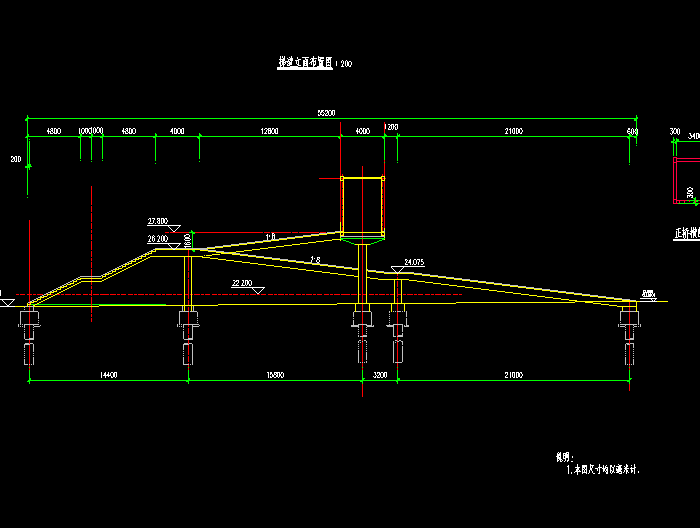 人行天桥工程CAD施工图1
