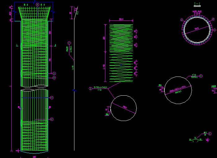 大桥箱梁承台钢筋CAD设计图纸2