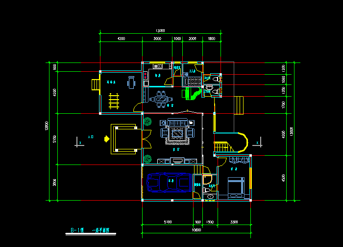 独栋别墅CAD建筑施工图2