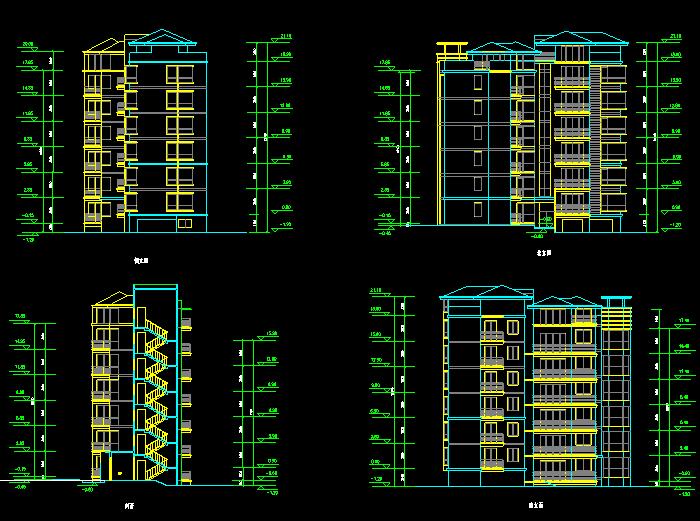四房两厅高档住宅设计装饰CAD施工图3
