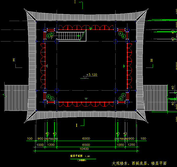 中式戏台、祠堂建筑设计CAD施工图3