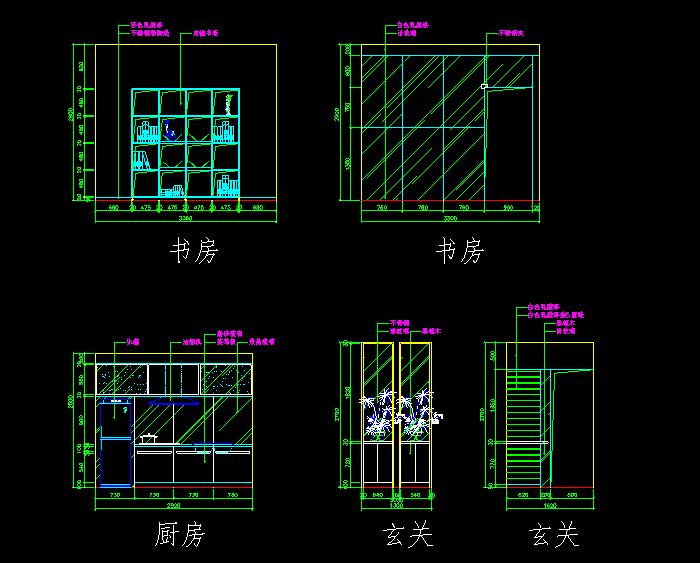 单体洋房别墅建筑设计CAD施工图3
