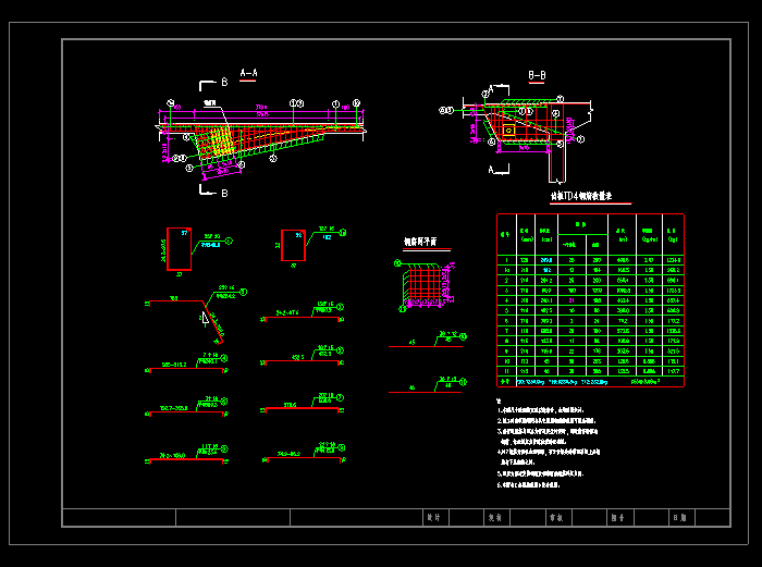 人行天桥工程CAD施工图4