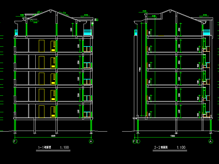 单元式多层住宅楼设计CAD施工图5