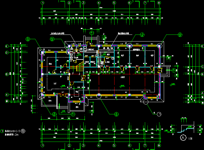 独栋别墅CAD建筑施工图7