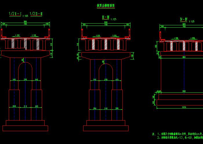 黄柏河大桥加固设计全套CAD图纸1