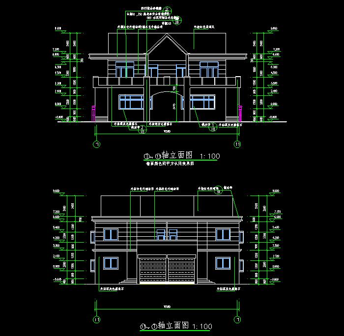 半岛别墅山庄建筑CAD结构图1