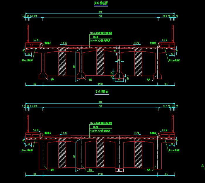 黄柏河大桥加固设计全套CAD图纸2