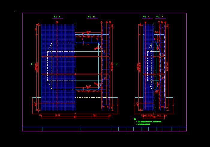 茶园子大桥连续钢筋构造CAD施工图2