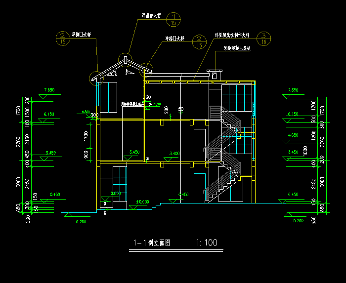 标准农民房建筑CAD设计图4