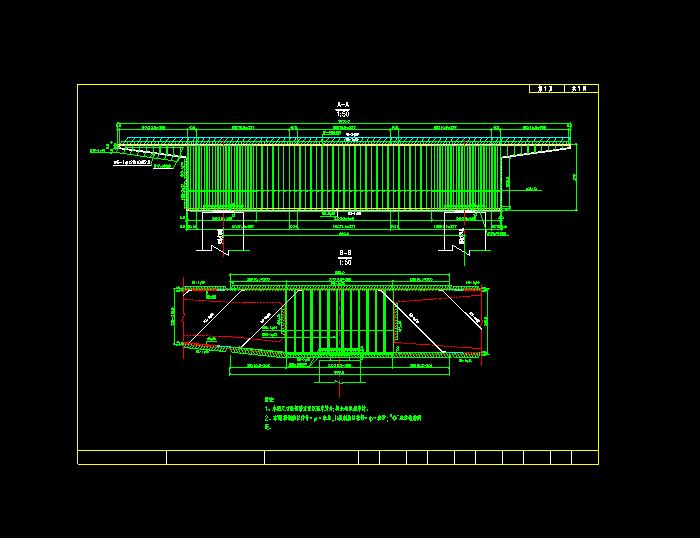 茶园子大桥连续钢筋构造CAD施工图5