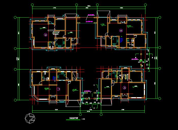 长沙阳光紫薇园住宅平面CAD施工图6