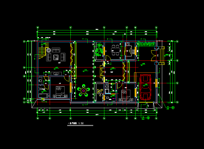 四合院CAD建筑设计图2