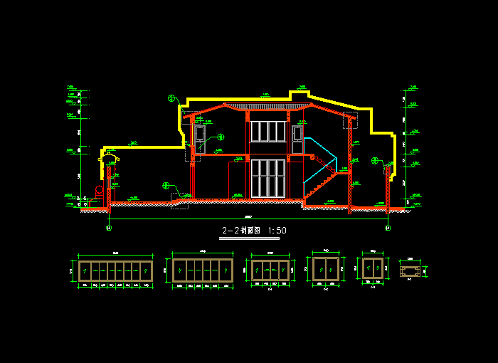 四合院CAD建筑设计图4