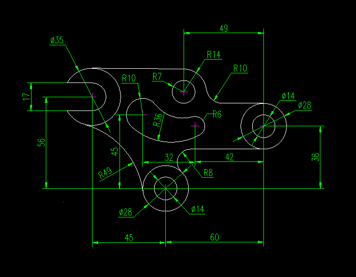 CAD绘图机械练习图纸素材8