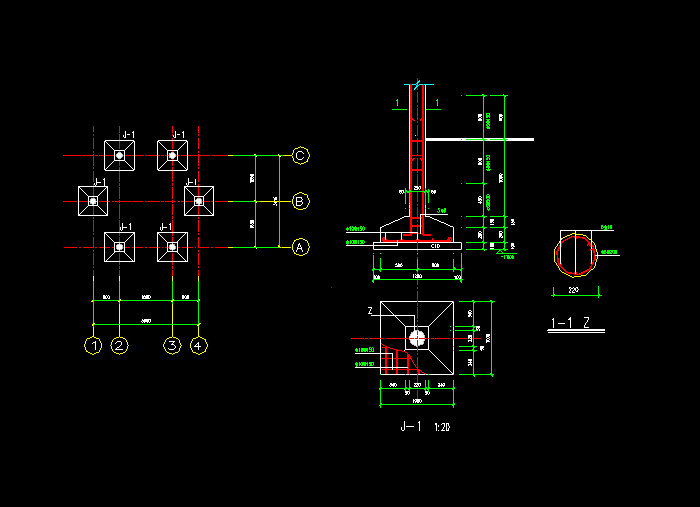 古建亭廊及花架CAD建筑施工设计图1