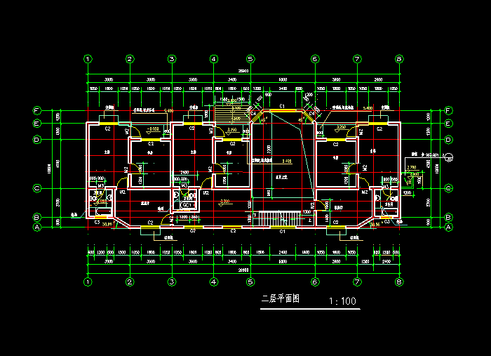 私人住宅CAD建筑施工图纸1