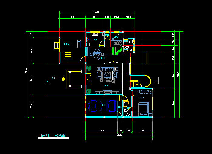 独栋别墅CAD建筑施工图2