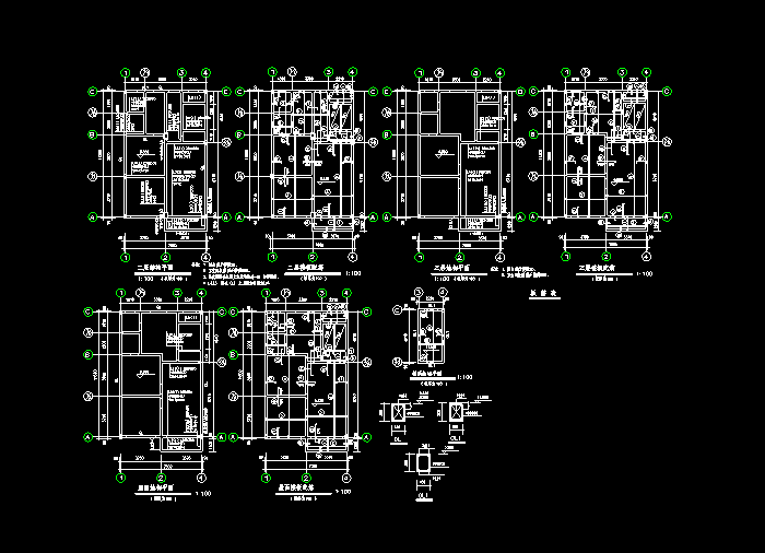私人住宅CAD建筑施工图纸3