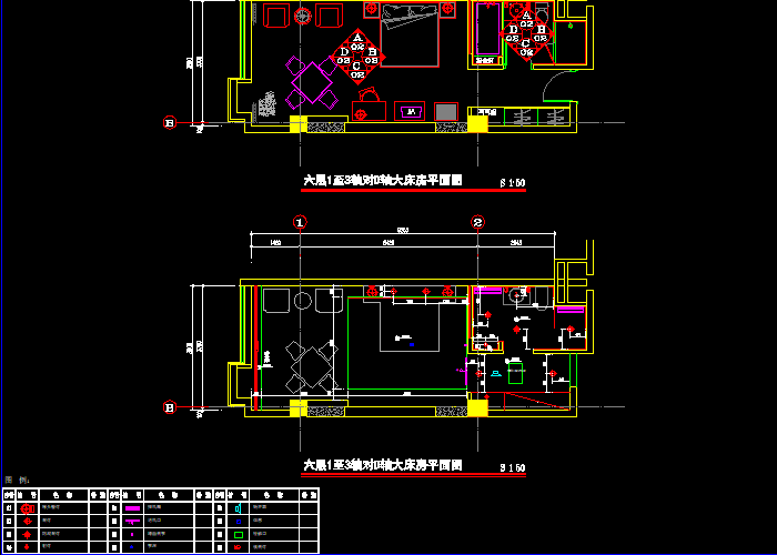 酒店客房CAD设计施工图纸5